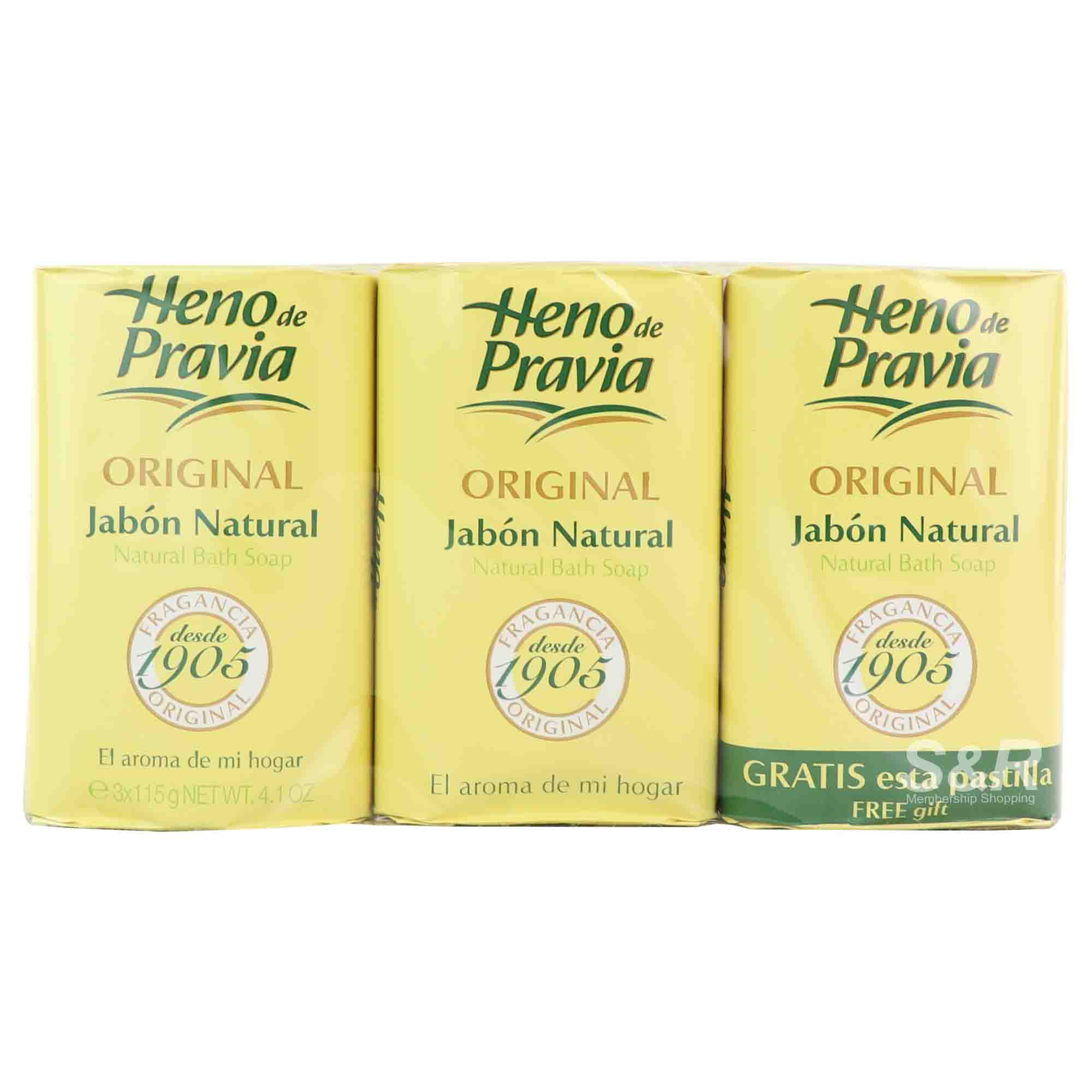 Heno de Pravia Original Natural Bath Soap (115g x 3pcs)